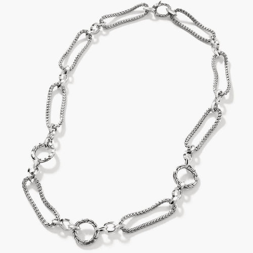 Classic Chain Silver Knife Edge Necklace-John Hardy-Renee Taylor Gallery