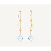 18K Paradise Multi Stone Drop Earrings - OB1431 MIX01 Y-Marco Bicego-Renee Taylor Gallery