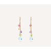 18K Paradise Diamond & Mixed Gemstone Drop Earrings - OB1743-AB MIX01T 02-Marco Bicego-Renee Taylor Gallery
