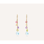 18K Paradise Diamond & Mixed Gemstone Drop Earrings - OB1743-AB MIX01T 02-Marco Bicego-Renee Taylor Gallery