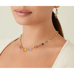 18K Paradise Multi Stone Necklace - CB1865 MIX01 Y 02-Marco Bicego-Renee Taylor Gallery
