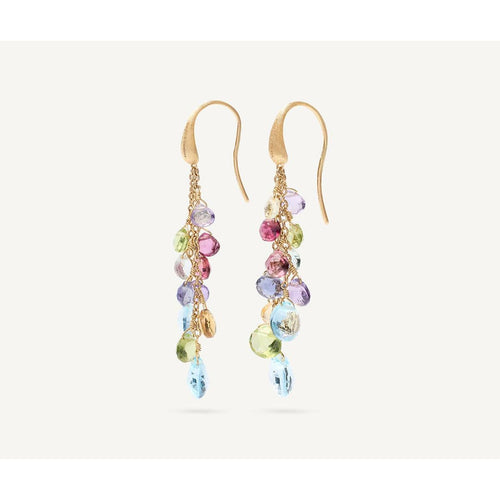 18K Yellow Gold Paradise Multi Strand and Stone Earrings - OB1753-A MIX01T Y 02-Marco Bicego-Renee Taylor Gallery