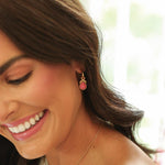 The Pink Hoop & Charm Earrings - Iridescent Peony Pink - ER940GIPP00-Julie Vos-Renee Taylor Gallery
