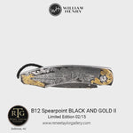 Spearpoint Black and Gold II Limited Edition Knife - B12 BLACK GOLD II