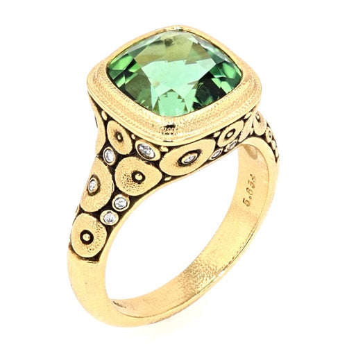 18K "Orchard" Ring with Green Tourmaline - R-137 Green Tourmaline-Alex Sepkus-Renee Taylor Gallery