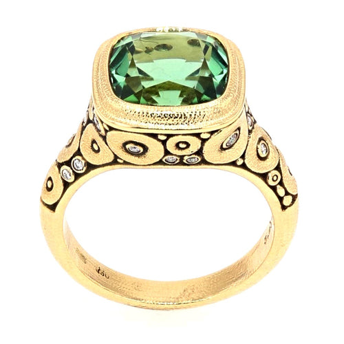 18K "Orchard" Ring with Green Tourmaline - R-137 Green Tourmaline-Alex Sepkus-Renee Taylor Gallery