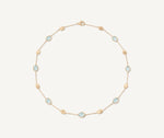 18K Siviglia Aquamarine Station Necklace - CB1874-E AQ01 Y 02-Marco Bicego-Renee Taylor Gallery
