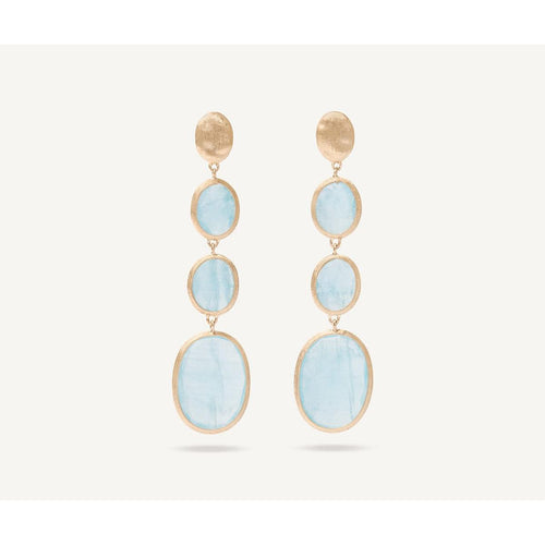 18K Siviglia Aquamarine Four Drop Earrings - OB1477 AQ01 Y 02-Marco Bicego-Renee Taylor Gallery