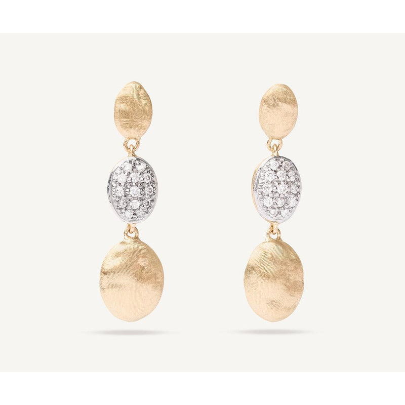 18K Siviglia Diamond Pave Earrings - OB1234 B YW Q6-Marco Bicego-Renee Taylor Gallery
