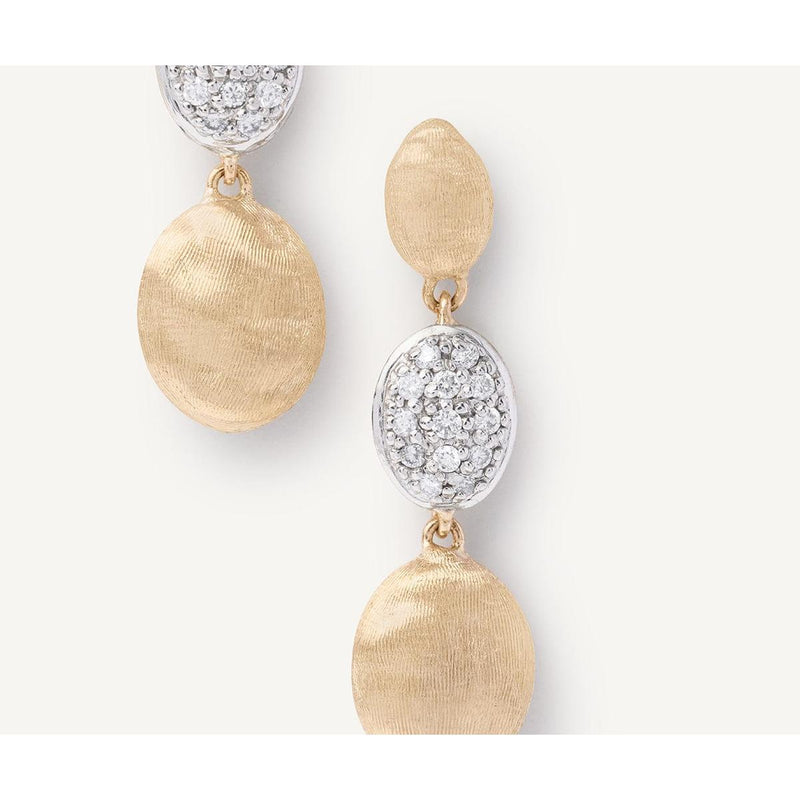 18K Siviglia Diamond Pave Earrings - OB1234 B YW Q6-Marco Bicego-Renee Taylor Gallery