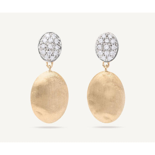 18K Siviglia Diamond Pave Drop Earrings - OB1289 B YW Q6-Marco Bicego-Renee Taylor Gallery