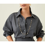 18K Siviglia Mother of Pearl Long Necklace - CB2654 MPW Y 02-Marco Bicego-Renee Taylor Gallery