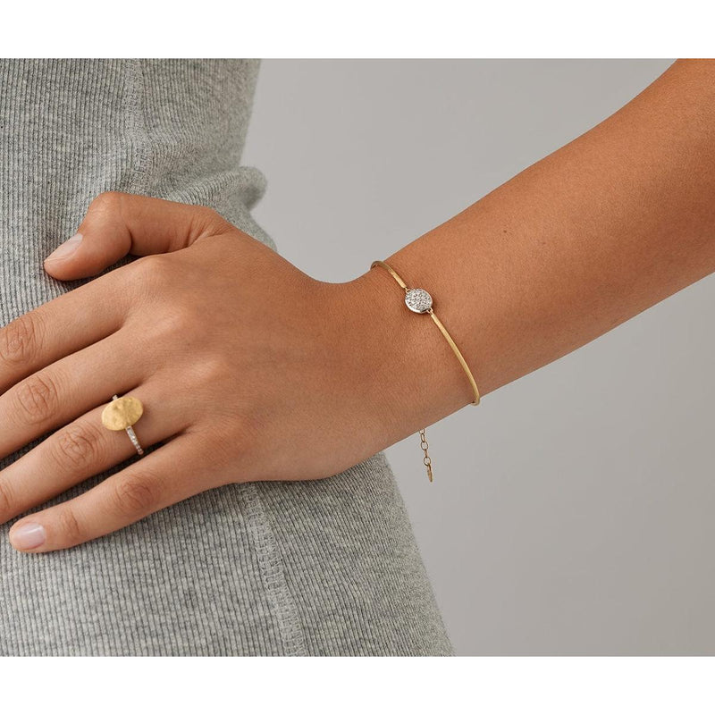 18K Siviglia Single Station Diamond Bracelet - SB120 B YW Q6-Marco Bicego-Renee Taylor Gallery