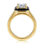 14K Yellow Gold Emerald Cut Diamond Engagement Ring Mount - ER16935E8Y4JJJ-Gabriel & Co.-Renee Taylor Gallery