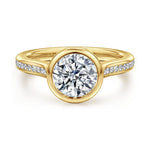 14K Yellow Gold Diamond Anniversary Band Mount - ER17010R6Y44JJ-Gabriel & Co.-Renee Taylor Gallery