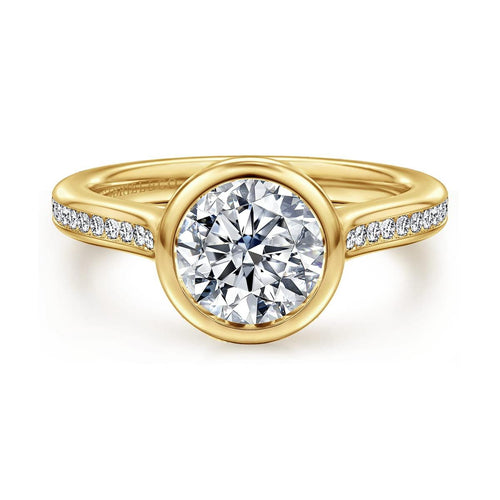 14K Yellow Gold Diamond Anniversary Band Mount - ER17010R6Y44JJ-Gabriel & Co.-Renee Taylor Gallery