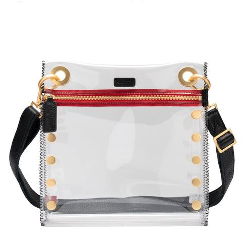 TONY MED CLEAR - Black/Brushed Gold/Red Zip-Hammitt-Renee Taylor Gallery