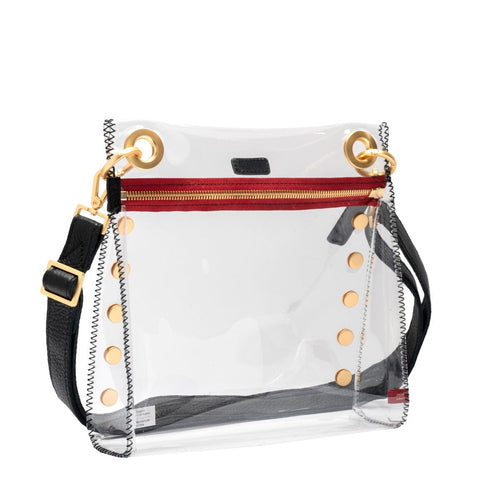 TONY MED CLEAR - Black/Brushed Gold/Red Zip-Hammitt-Renee Taylor Gallery