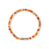 Heishi Silver Bracelet with 4mm Orange and Red Spiny Oyster Shell Beads, and Orange Enamel Beads - BUS290071OROYSXUL-John Hardy-Renee Taylor Gallery