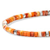 Heishi Silver Bracelet with 4mm Orange and Red Spiny Oyster Shell Beads, and Orange Enamel Beads - BUS290071OROYSXUL-John Hardy-Renee Taylor Gallery