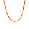 Heishi Silver Red and Orange Spiny Oyster Shell Necklace 22in - NMS290101OROYSX-John Hardy-Renee Taylor Gallery