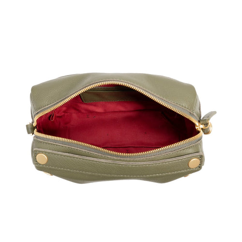 EVAN CROSSBODY SML - Olive/Brushed Gold-Hammitt-Renee Taylor Gallery