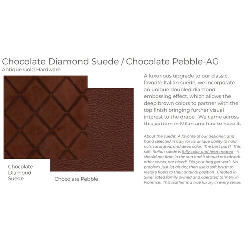 KYLE - Chocolate Diamond Suede/Antique Gold