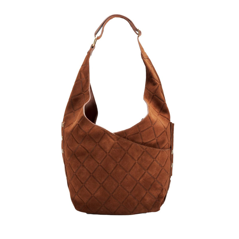 DILLON SML - Chocolate Diamond Suede/Antique Gold