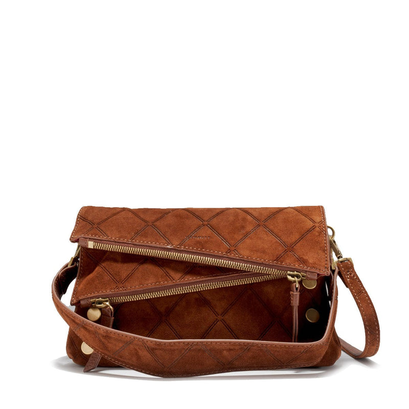 DILLON SML - Chocolate Diamond Suede/Antique Gold