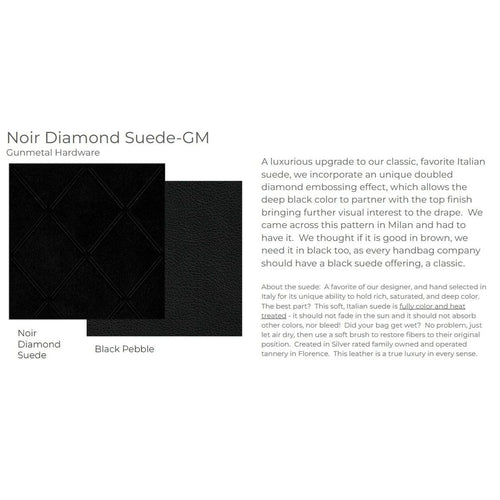 TIM MED - Noir Diamond Suede/Gunmetal-Hammitt-Renee Taylor Gallery