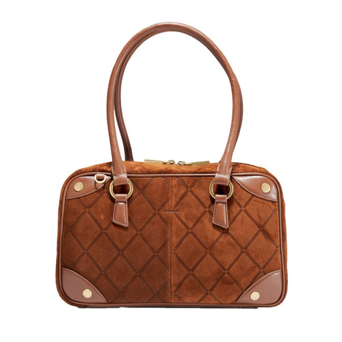 MEREDITH MED - Chocolate Diamond Suede/Antique Gold-Hammitt-Renee Taylor Gallery