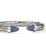 Spear 50 Silver 8.9mm Flex Cuff with Blue Sapphire - CBS987964BSP-John Hardy-Renee Taylor Gallery