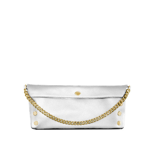 INVITATION CLUTCH - Calla Lily White/Brushed Gold-Hammitt-Renee Taylor Gallery