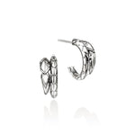 Naga Silver Hoop Earrings - EB60413-John Hardy-Renee Taylor Gallery