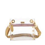 TONY SML CLEAR - Sandcastle/Brushed Gold/Lilac Zip-Hammitt-Renee Taylor Gallery