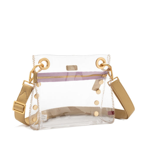 TONY SML CLEAR - Sandcastle/Brushed Gold/Lilac Zip-Hammitt-Renee Taylor Gallery