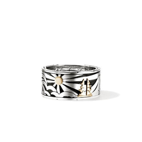 Legends 14K Gold & Silver 11.5mm Band Ring - RMZZ98987X-John Hardy-Renee Taylor Gallery