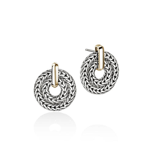 Icon Link Earrings, Gold, Sterling Silver, 19.5mm - EZZ98991-John Hardy-Renee Taylor Gallery