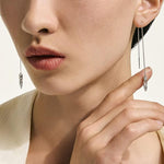 Naga Silver Diamond Pave (0.12ct) Drop Earrings - EBP604062DI-John Hardy-Renee Taylor Gallery