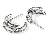 Naga Silver Hoop Earrings - EB60413-John Hardy-Renee Taylor Gallery