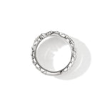 Naga Silver Diamond Pave (0.11ct) Double Row Ring - RBP604032DI-John Hardy-Renee Taylor Gallery
