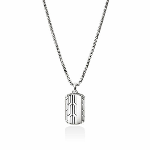 Icon 50 Tag Necklace, Sterling Silver - NM98988-John Hardy-Renee Taylor Gallery