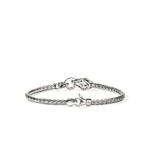 Naga Silver Slim Chain Bracelet with Blue Sapphire - BUS603754BSPX-John Hardy-Renee Taylor Gallery