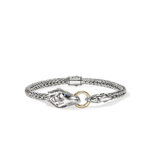 Naga 14K Gold & Silver Chain Bracelet with Blue Sapphire - BUZZS603744BSP-John Hardy-Renee Taylor Gallery
