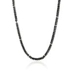 Heishi Silver Necklace with 6mm Treated Black Onyx Beads - NMS290141BONX22-John Hardy-Renee Taylor Gallery