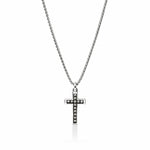 Nailhead Silver Cross Pendant on 2.7mm Box Chain Necklace - NM30179X-John Hardy-Renee Taylor Gallery