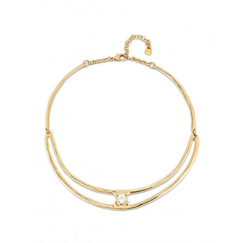 Anima 18K Gold Plated Necklace - COL1914BLNORO0U-UNO de 50-Renee Taylor Gallery