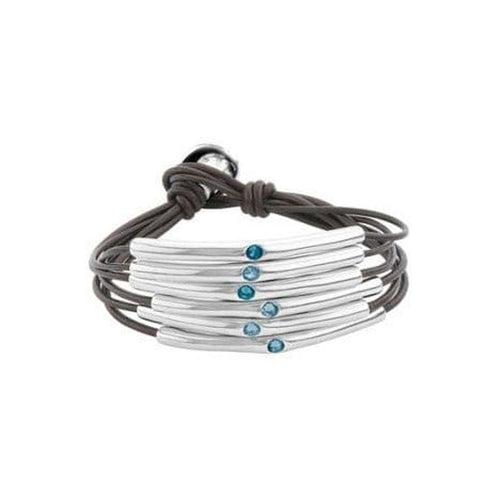 Happy Blue Sterling Silver Plated Bracelet - PUL2043AZUMTL-UNO de 50-Renee Taylor Gallery