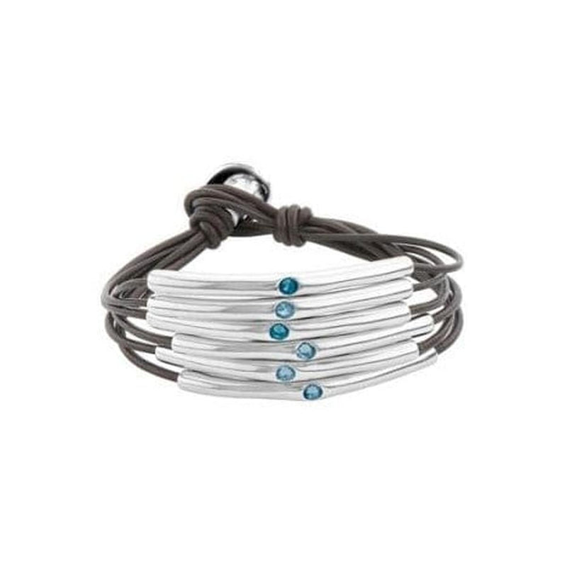 Happy Blue Sterling Silver Plated Bracelet - PUL2043AZUMTL-UNO de 50-Renee Taylor Gallery