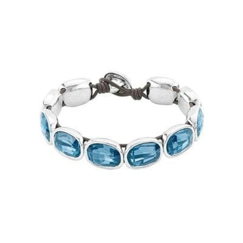 Lights Sterling Silver Plated Bracelet - PUL2068AZUMTL-UNO de 50-Renee Taylor Gallery